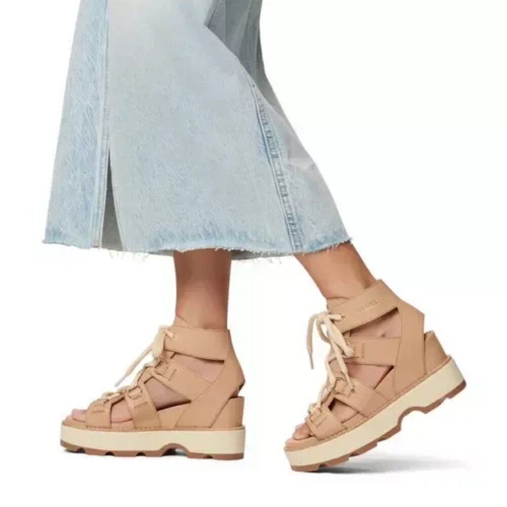 SOREL Women's  Joanie™ IV Lace Wedge Sandals size 8 new in box
